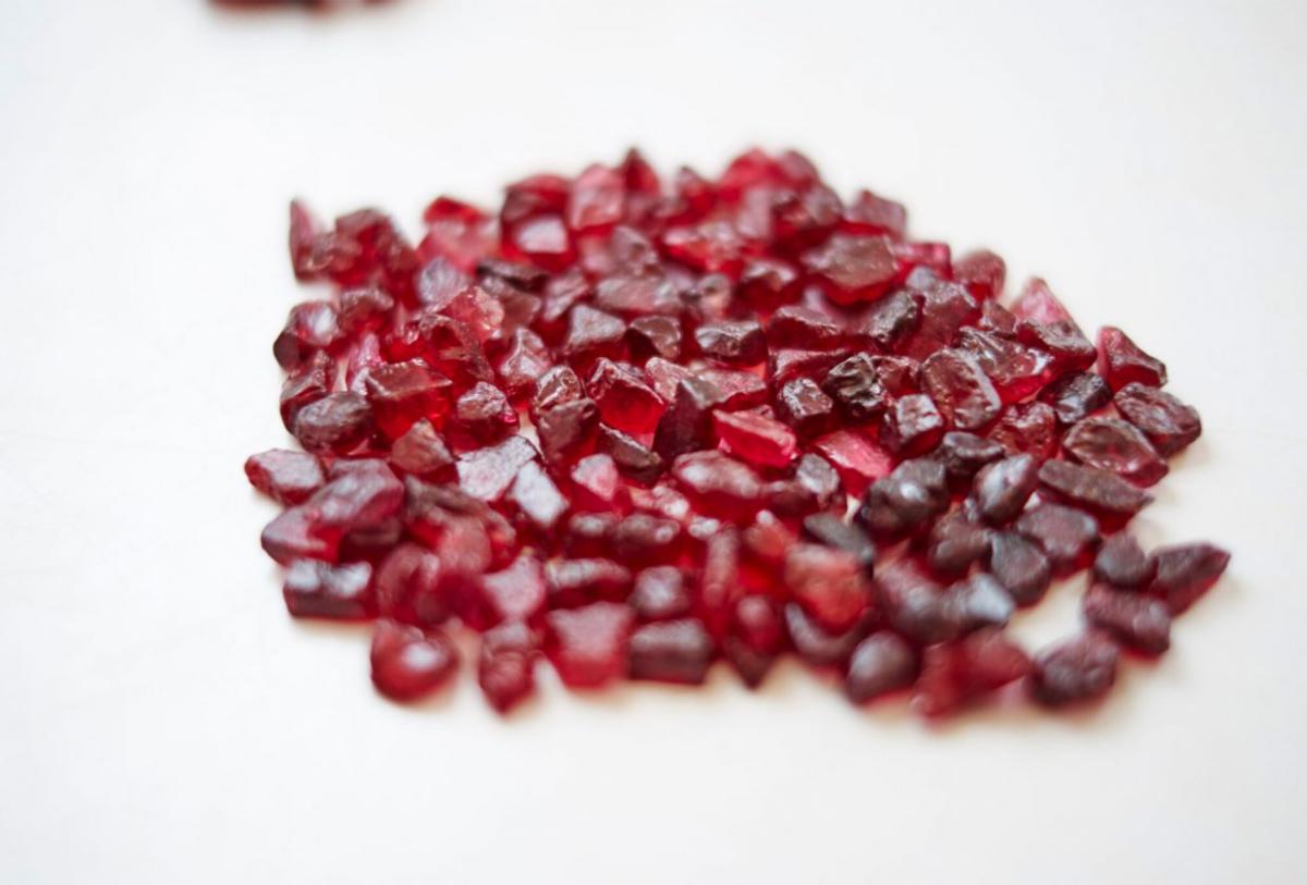 Rough rubies