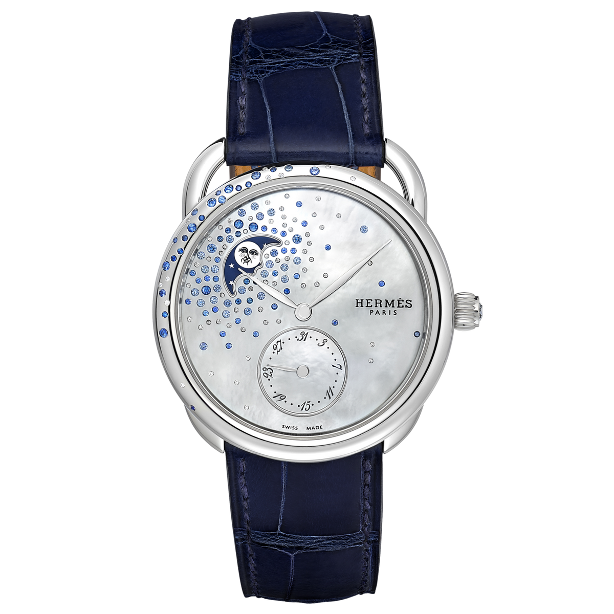 Arceau Petite Lune Jeté de diamants et saphirs