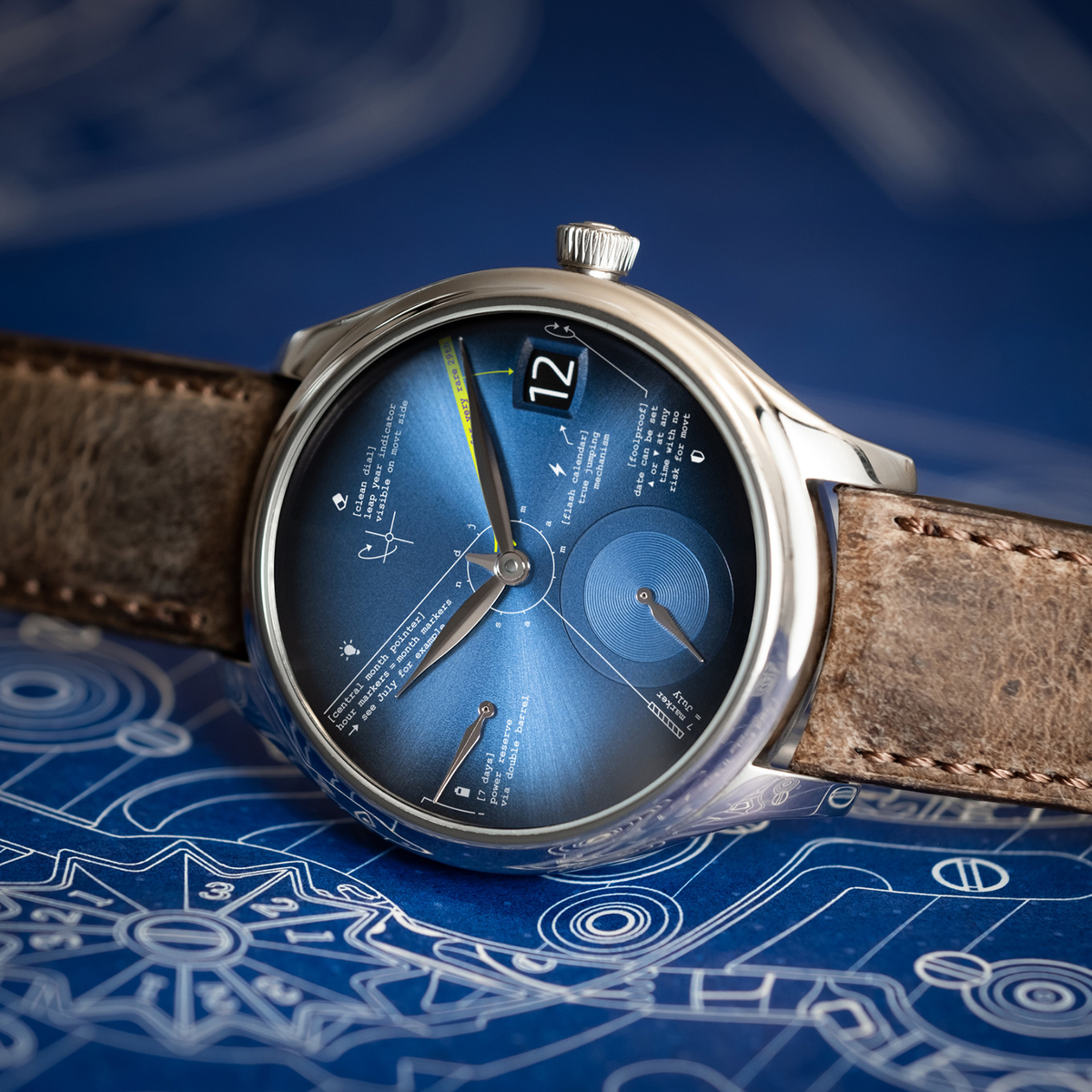 Endeavour Perpetual Calendar Funky Blue