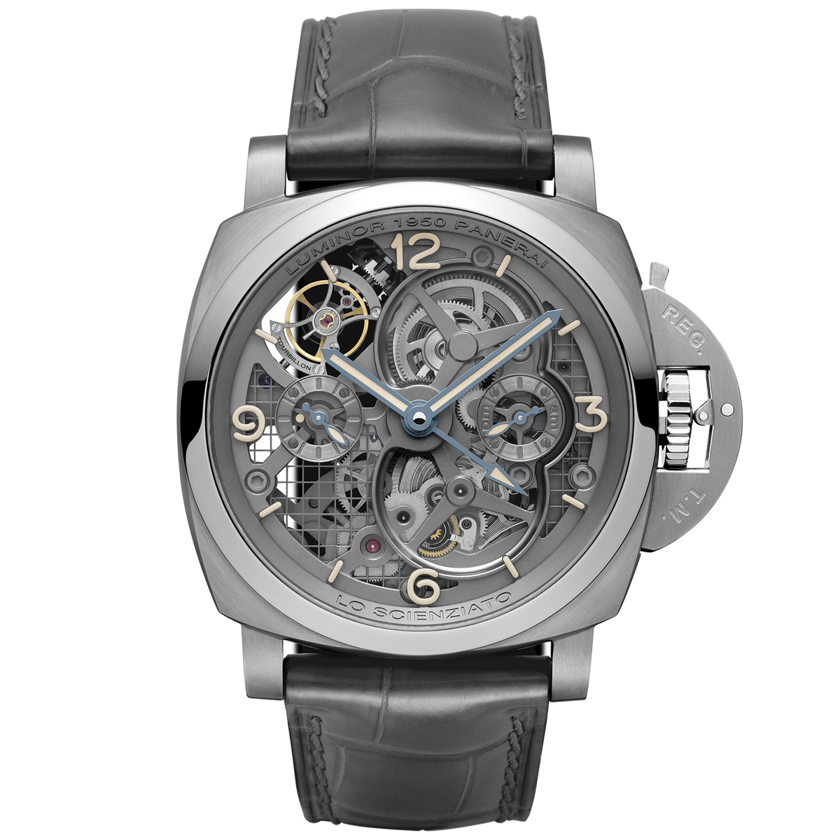 Lo Scienziato – Luminor 1950 Tourbillon GMT Titanio – 47 mm