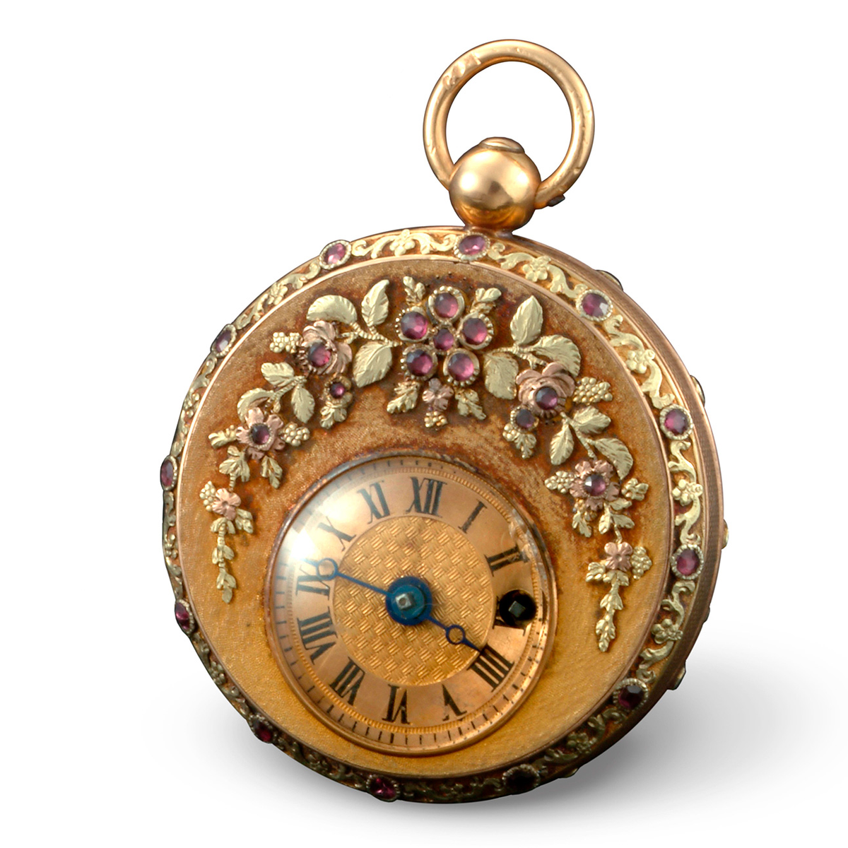 Montre de poche en or jaune gravé et serti de grenats, 1815 © Vacheron Constantin