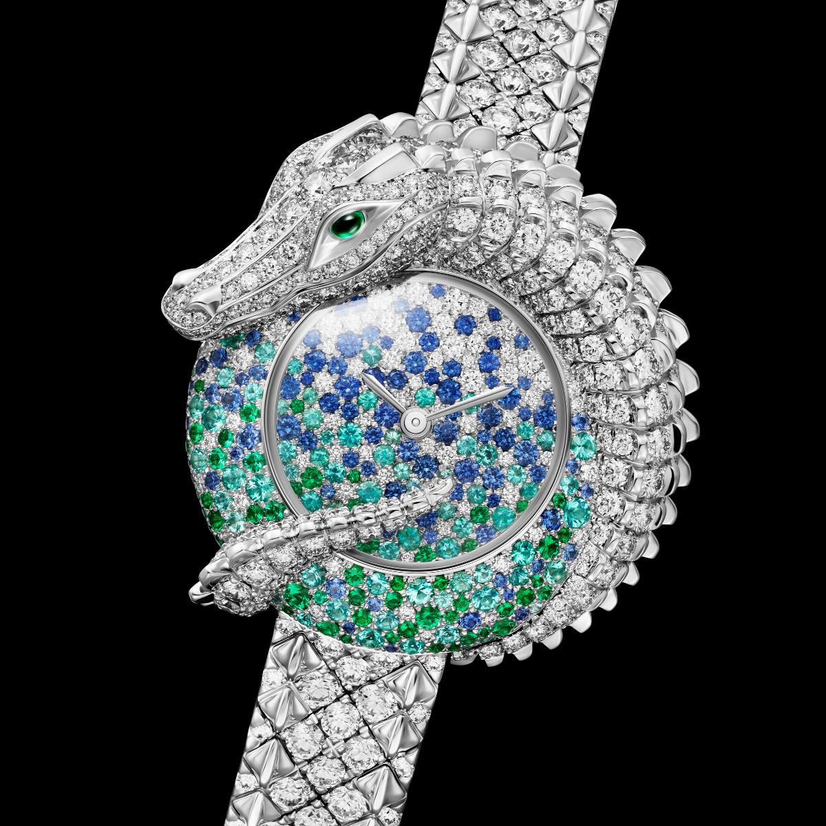 Novelties 2024_Cartier Montre Joaillière Crocodile front