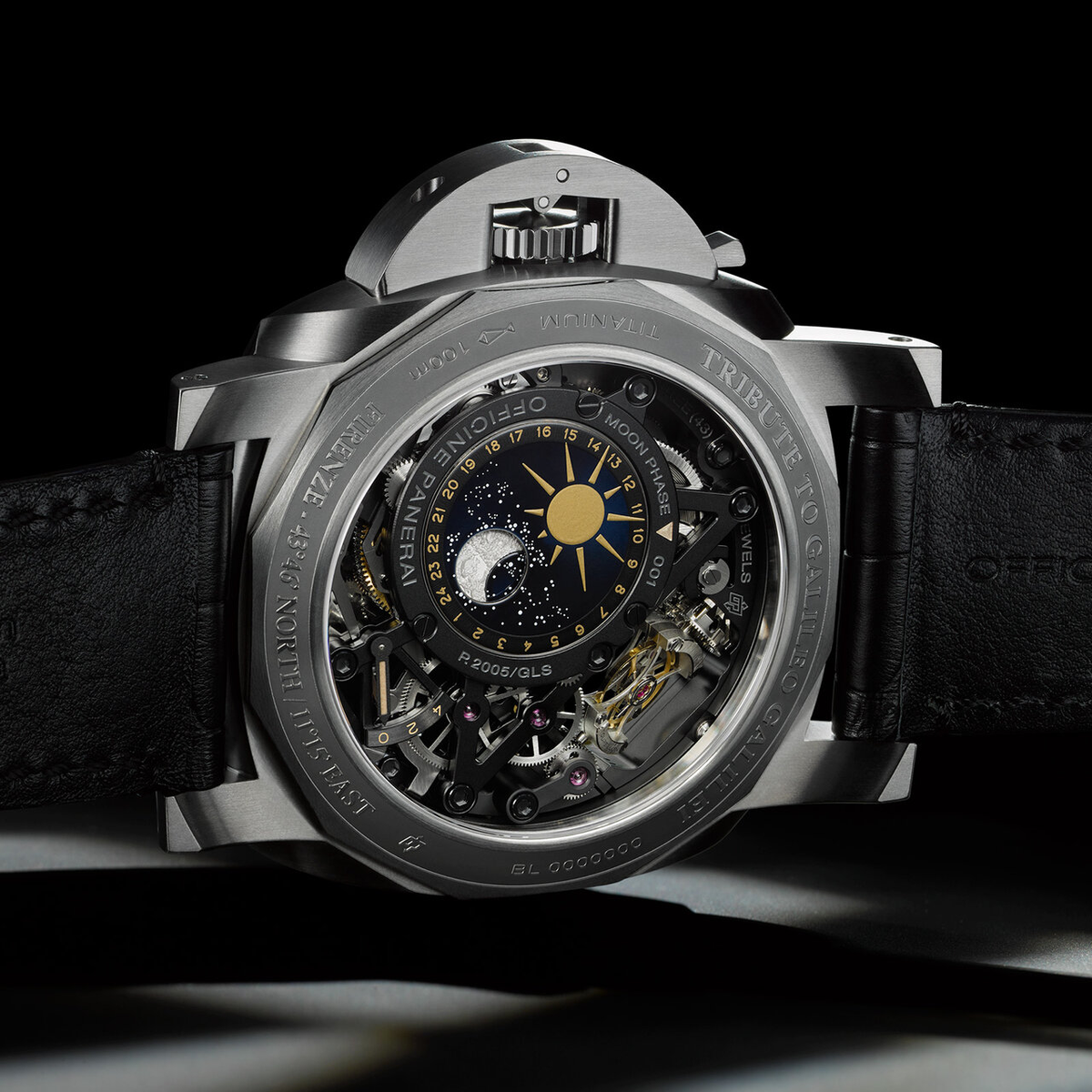 L’Astronomo — Luminor 1950 Tourbillon Moon Phases Equation of Time GMT — 50 mm