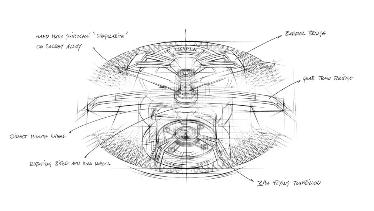 Czapek Antarctique Tourbillon sketch