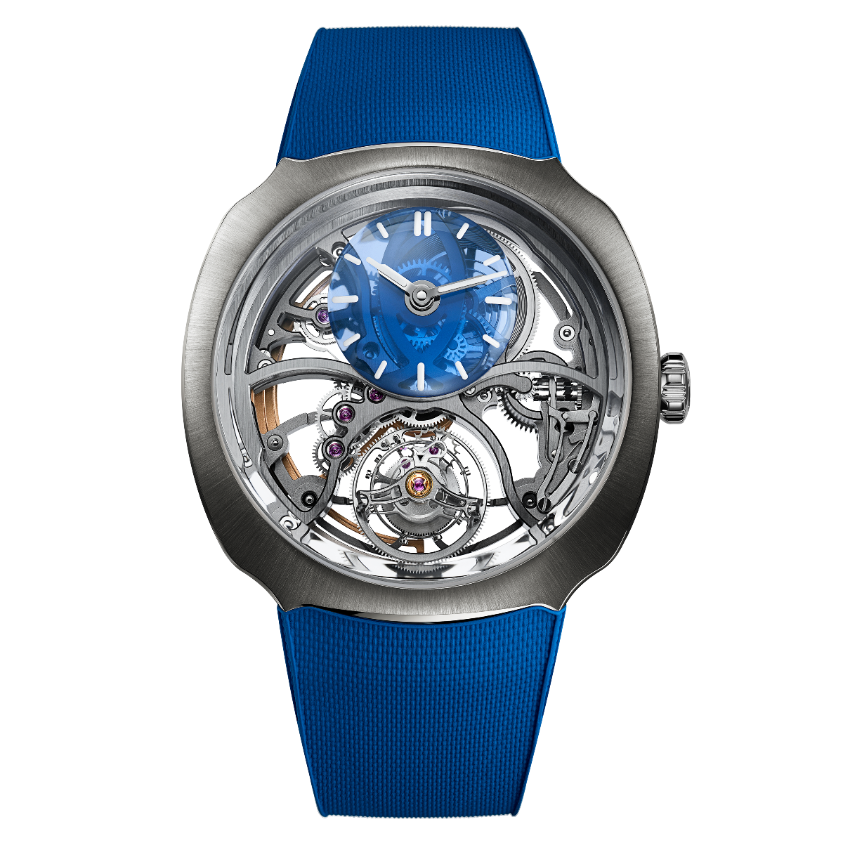 Novelties 2024_H. Moser & Cie Streamliner Cylindrical Tourbillon Skeleton Alpine Limited Edition