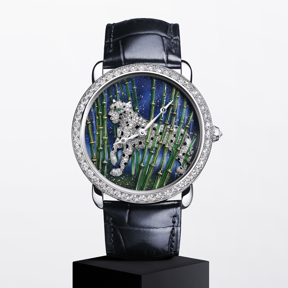 Ronde Louis Cartier Enamel Filigree Watch