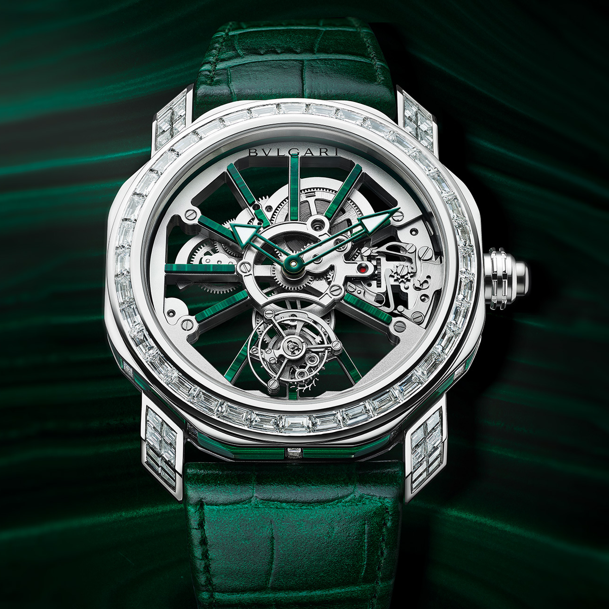 Octo Roma Tourbillon Sapphire Malachite © Bulgari