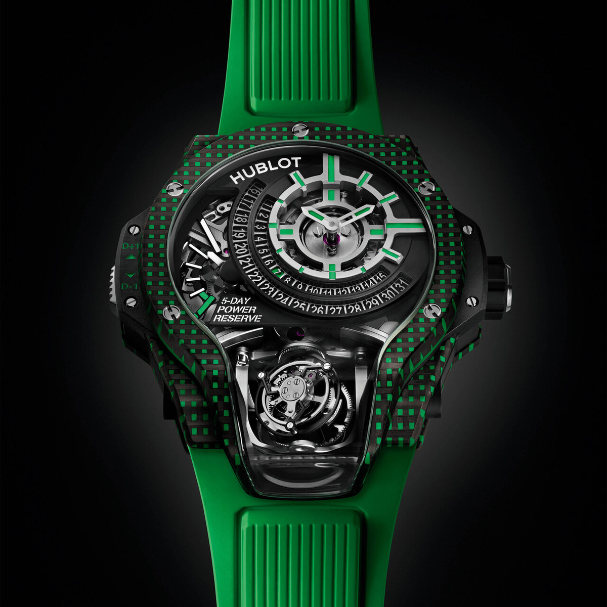 MP-09 Tourbillon Bi-Axis Green 3D Carbon