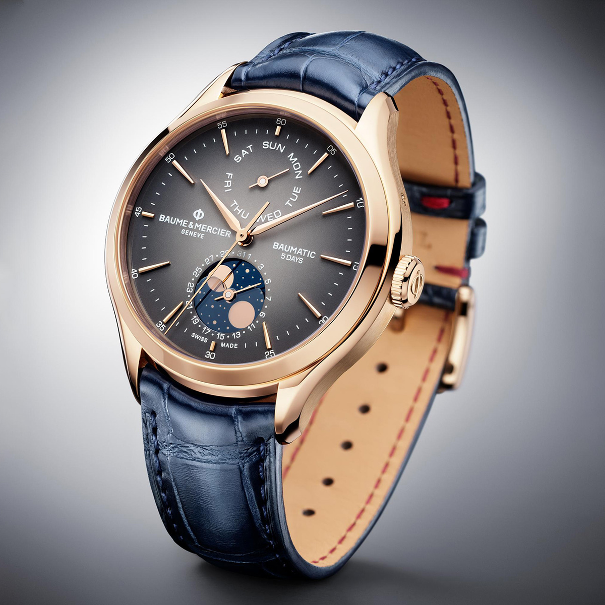 Clifton Baumatic jour-date phase de lune © Baume & Mercier