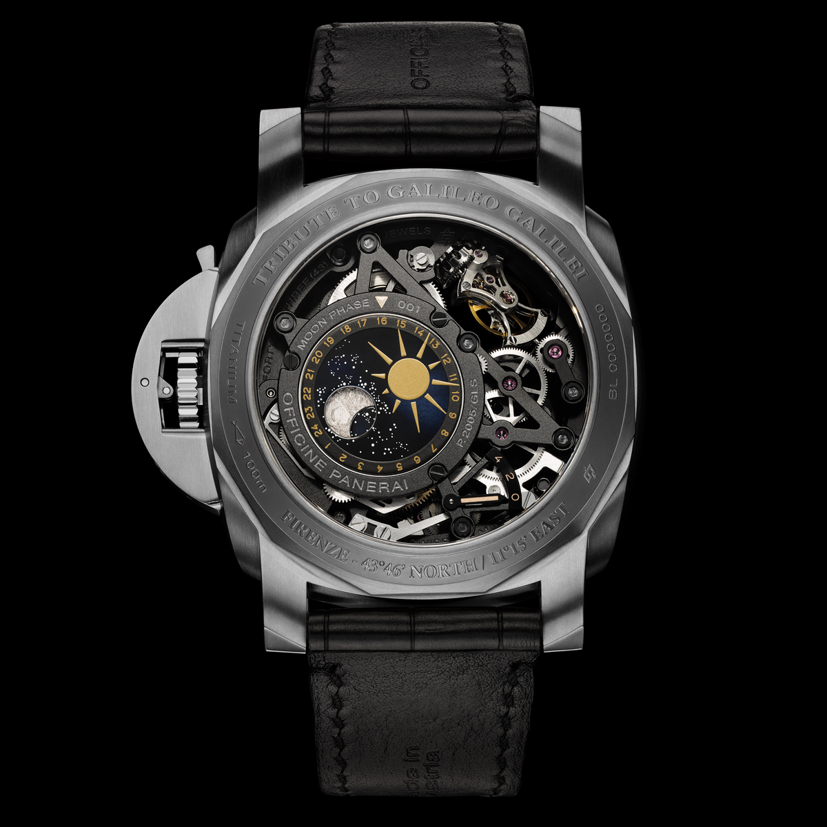 L’Astronomo — Luminor 1950 Tourbillon Moon Phases Equation of Time GMT — 50 mm