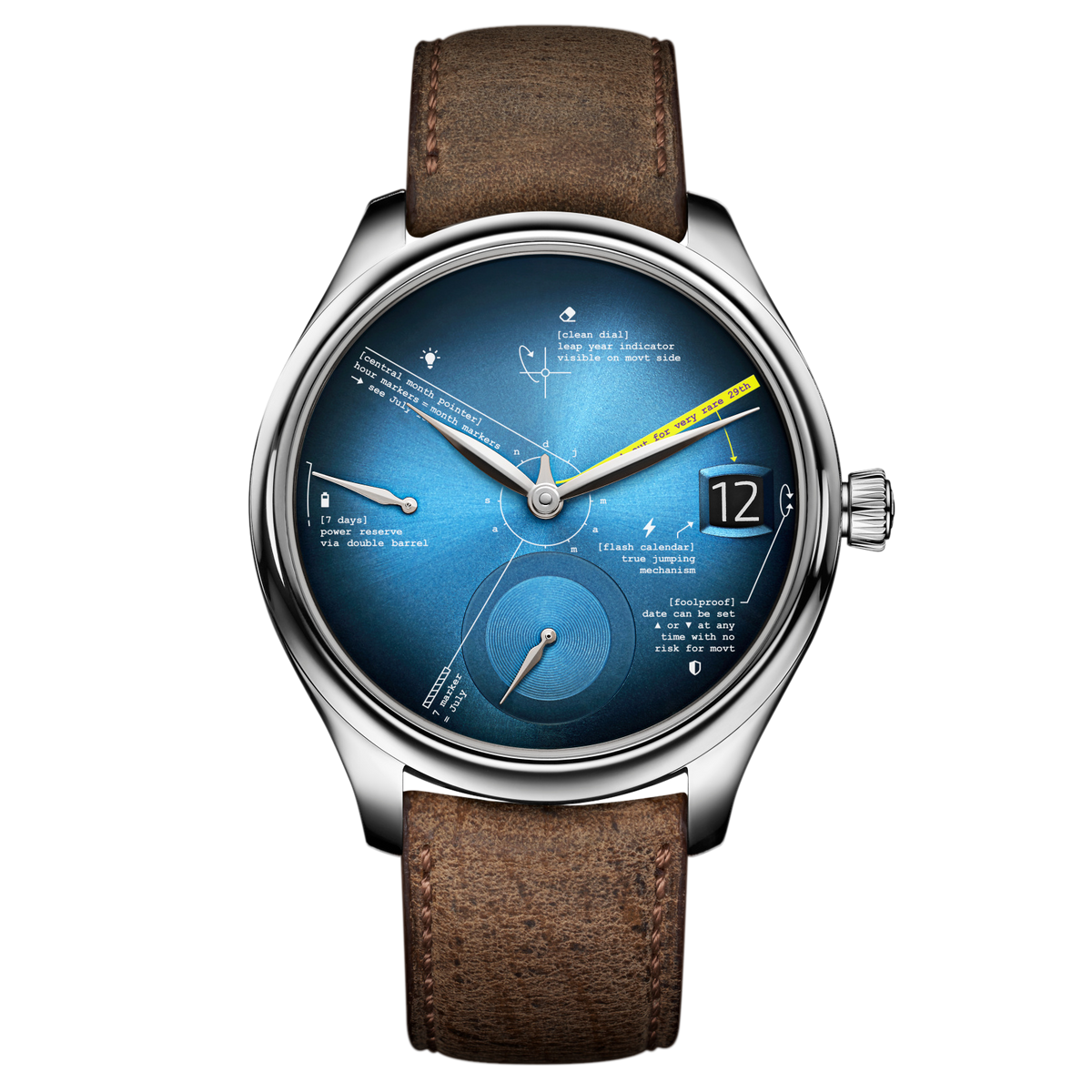 Endeavour Perpetual Calendar Funky Blue