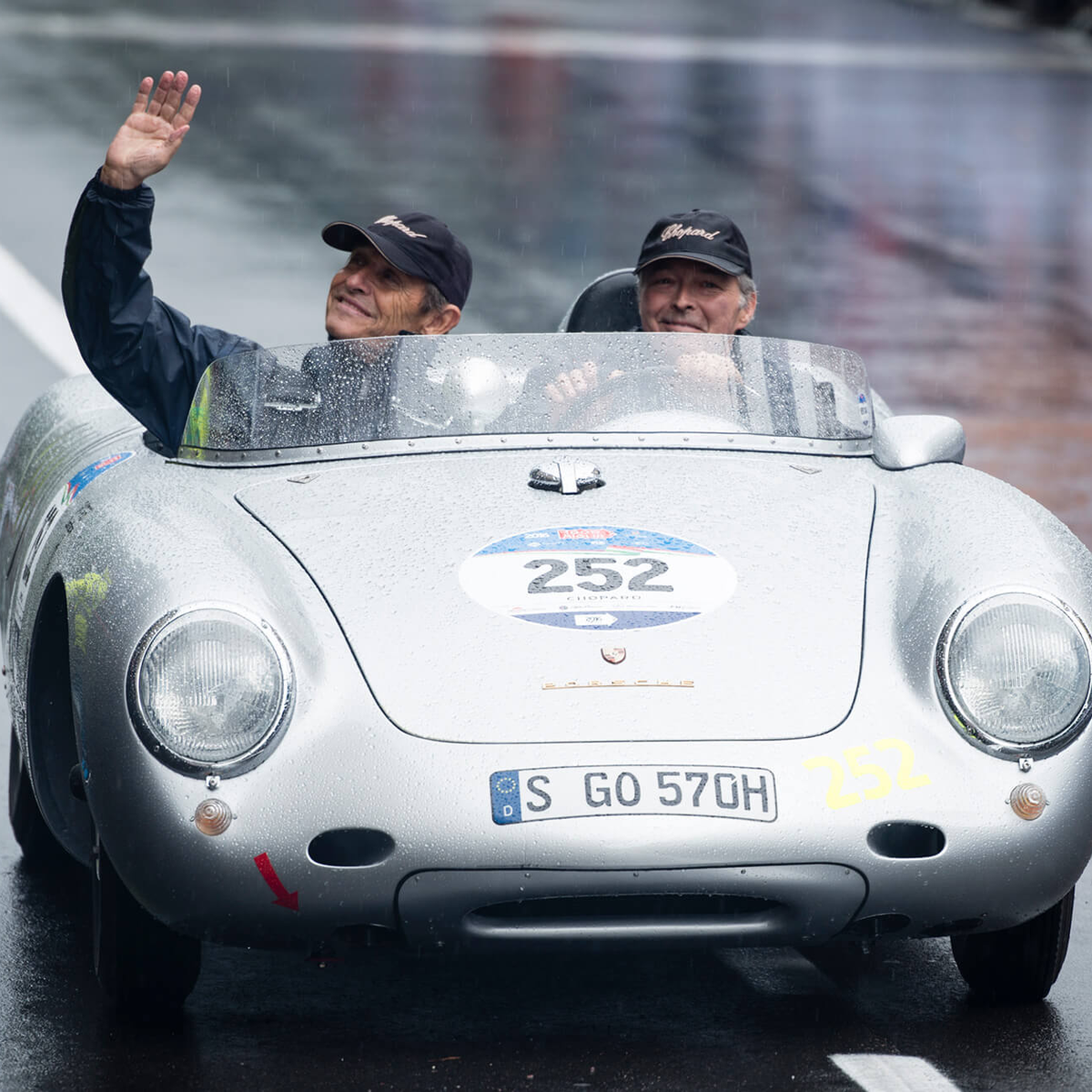 Jacky Ickx and Karl Friedrich Scheufele at Mille Miglia