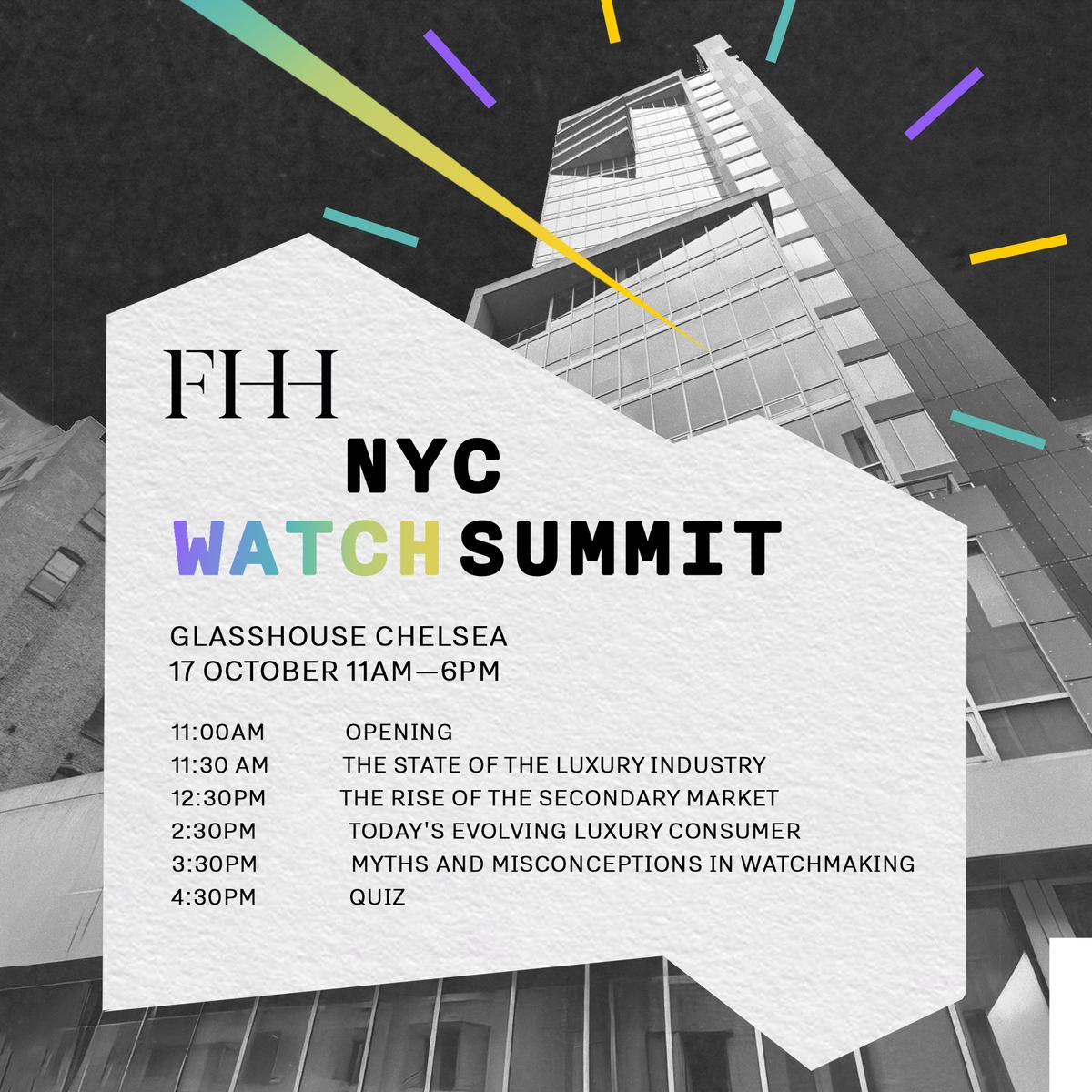 NYC Watch Summit programme