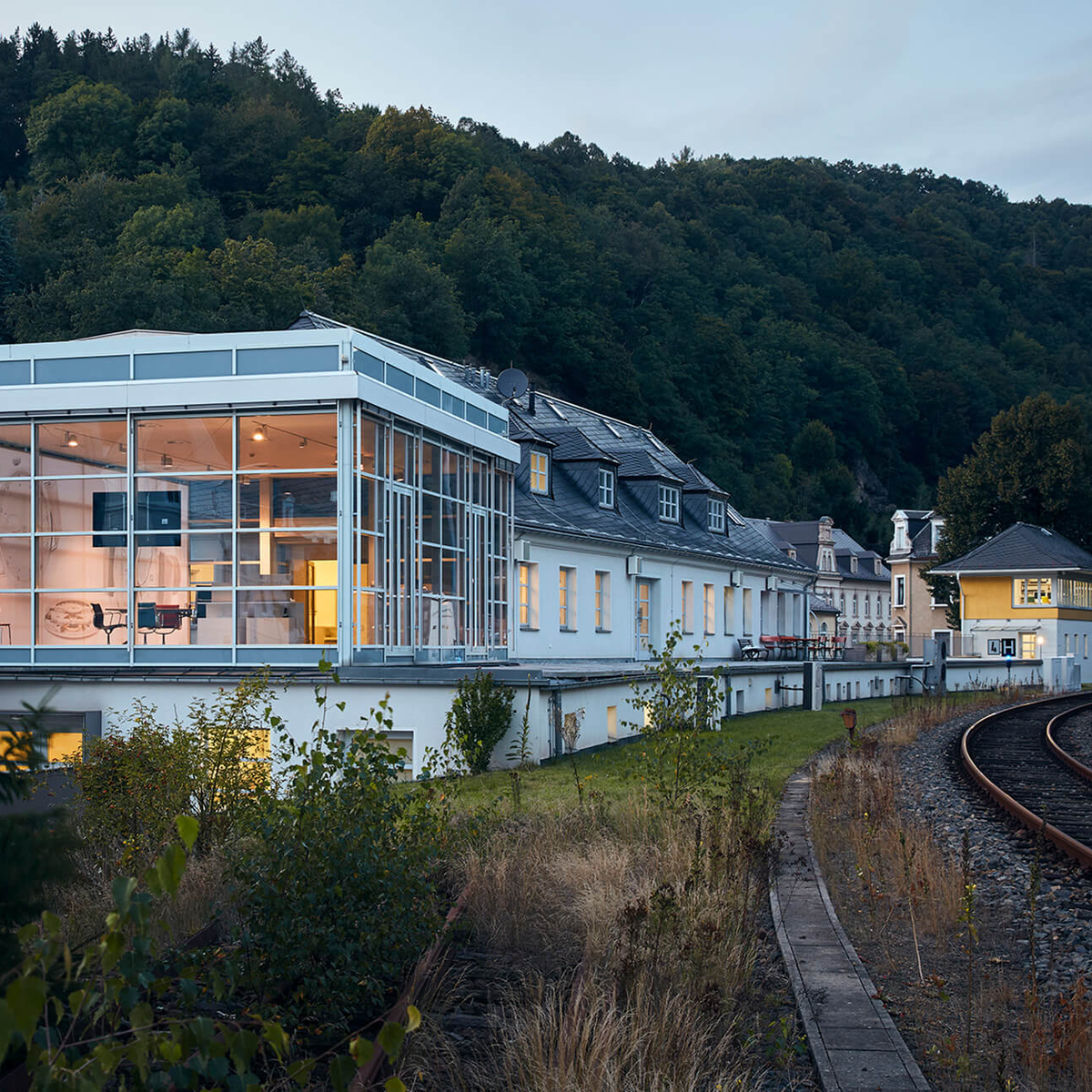 The Nomos building in the old railway station