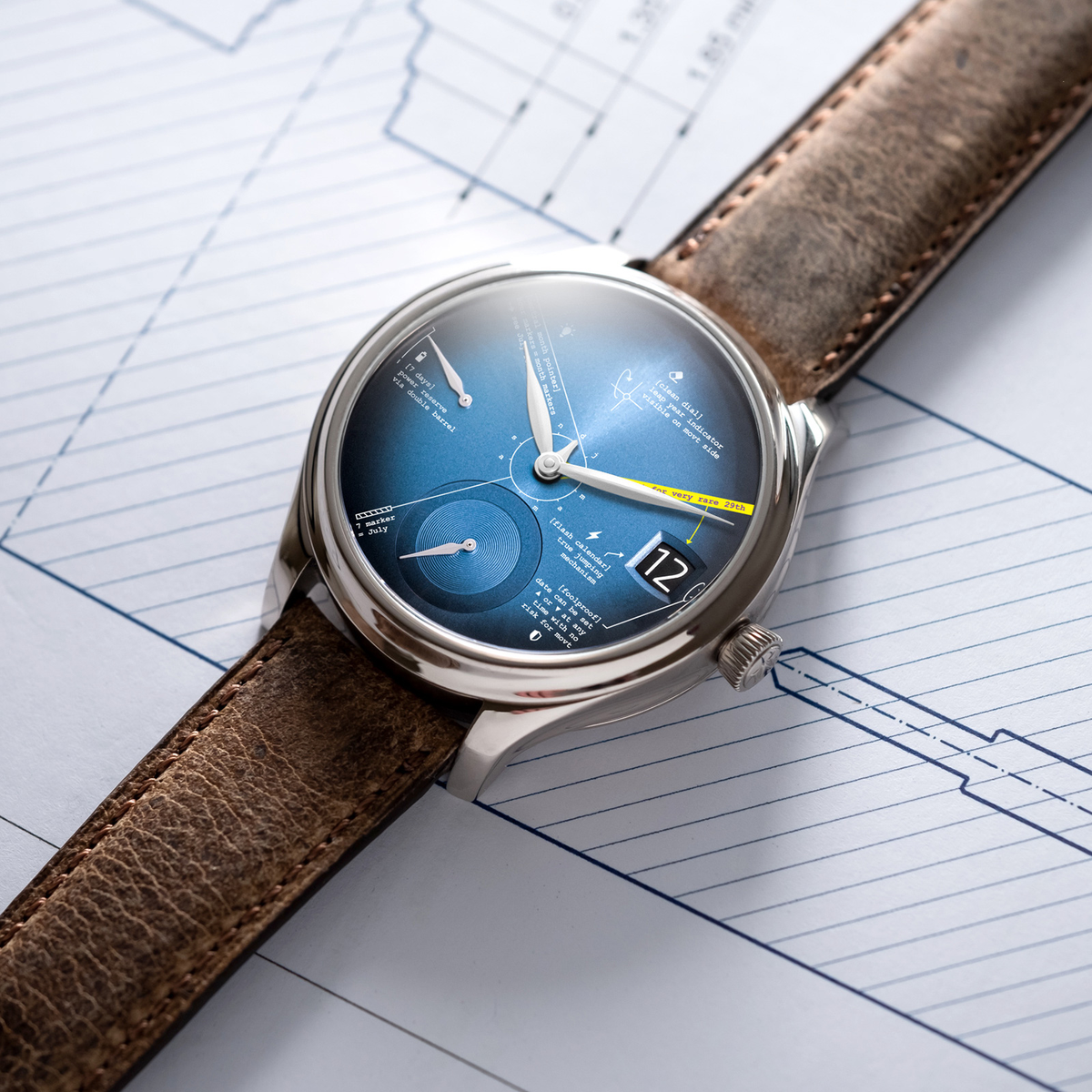 Endeavour Perpetual Calendar Funky Blue