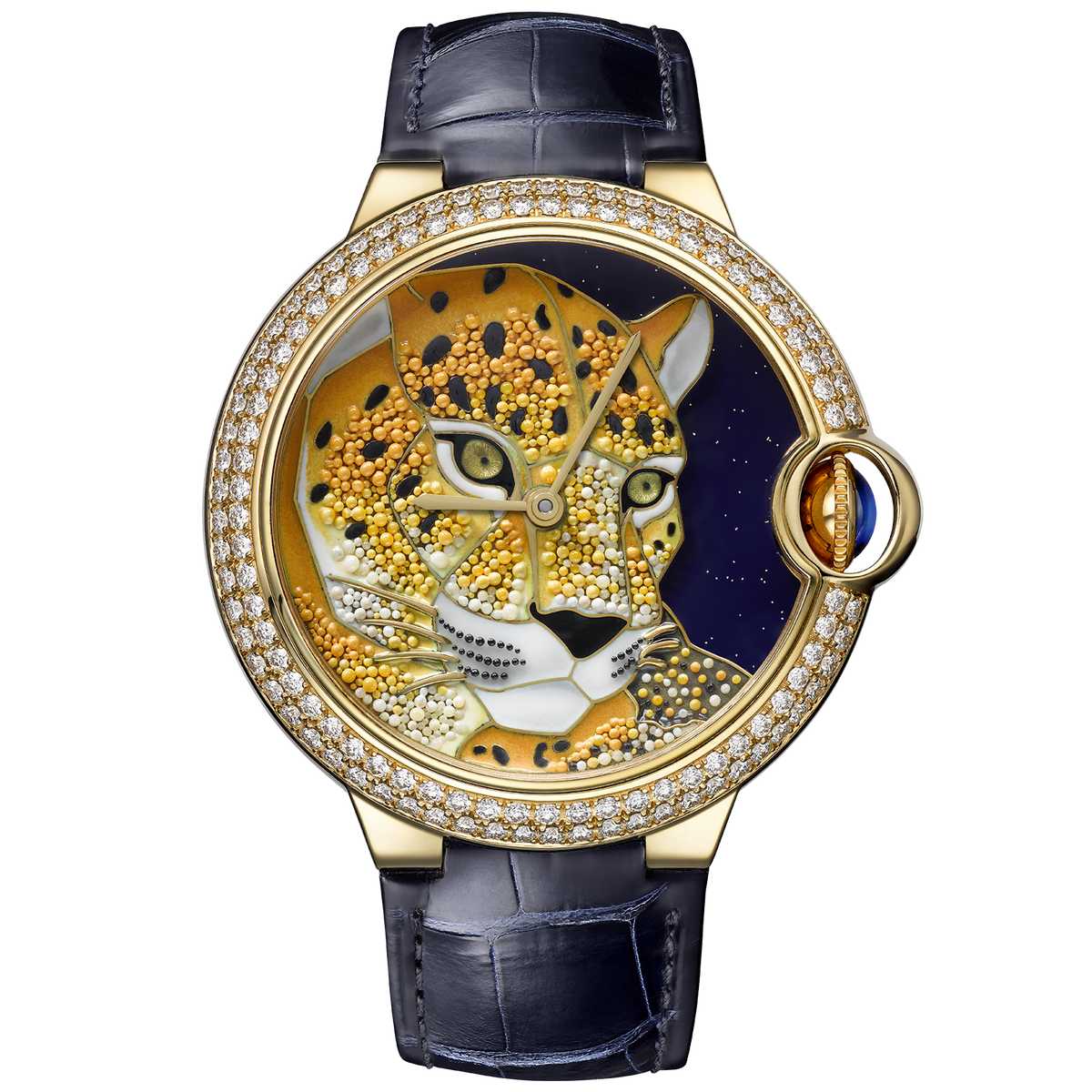 Ballon Bleu de Cartier Granulation d’émail, décor panthère