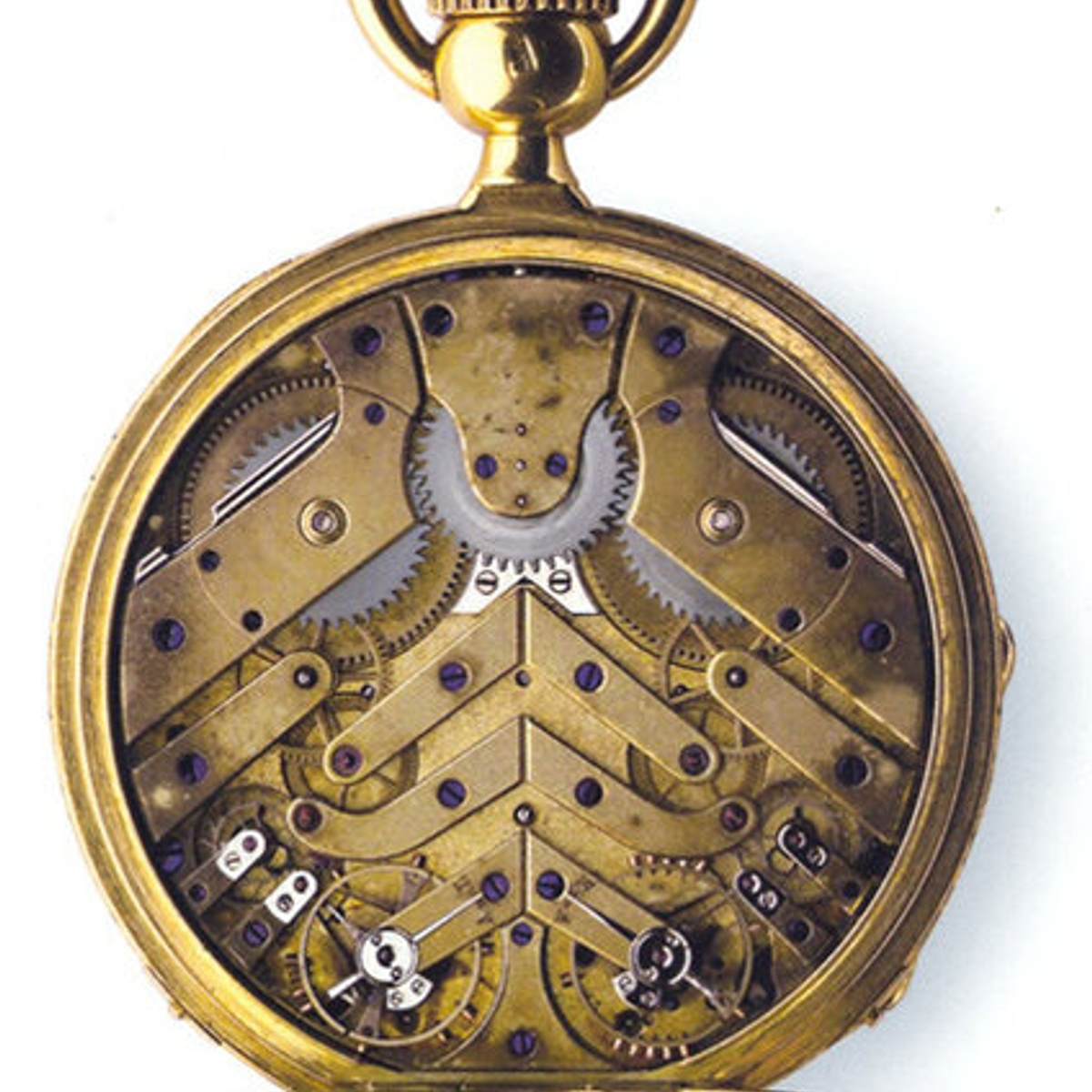 Mécanisme de la montre de poche à 2 mouvements indiquant 2 heures locales