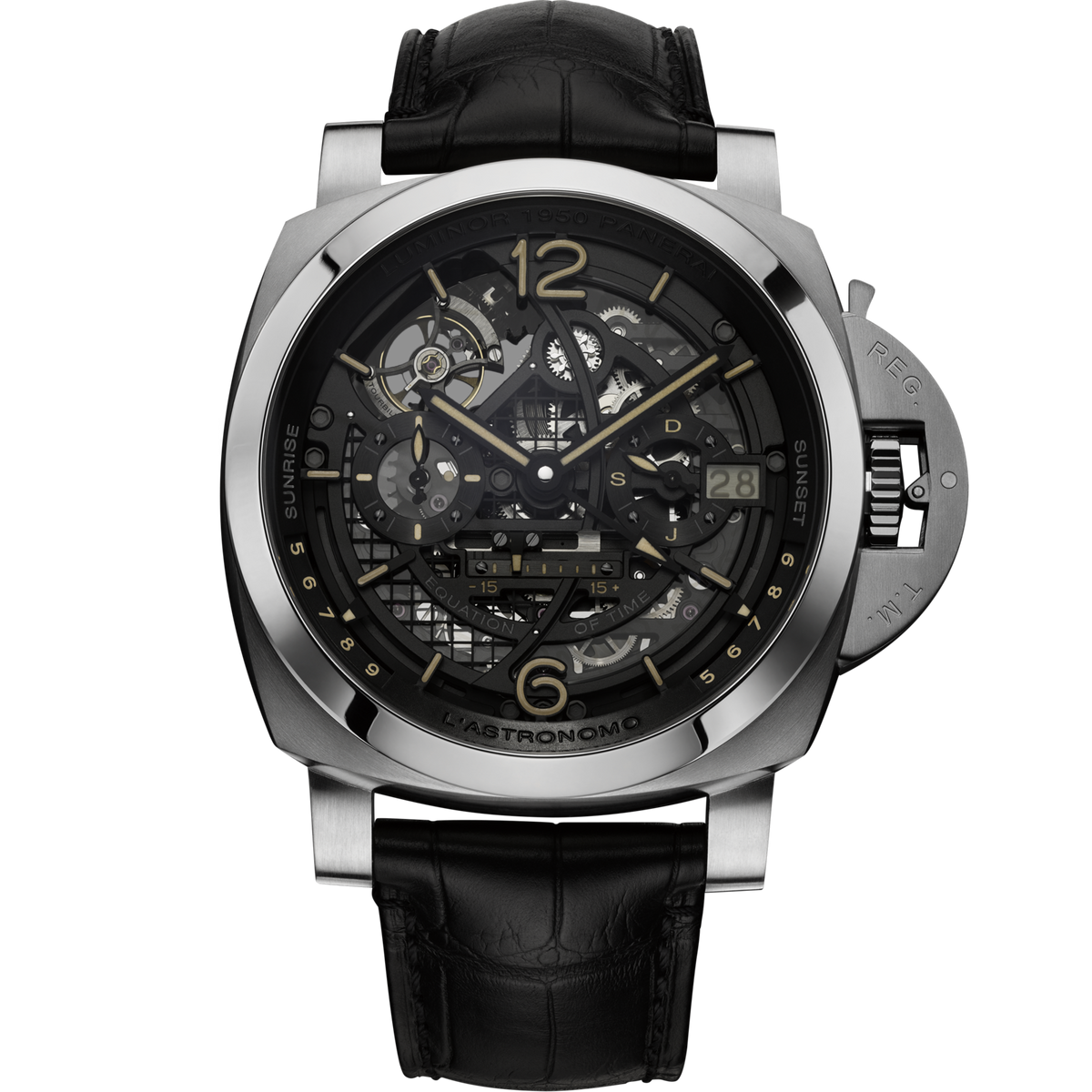 L’Astronomo — Luminor 1950 Tourbillon Moon Phases Equation of Time GMT — 50 mm