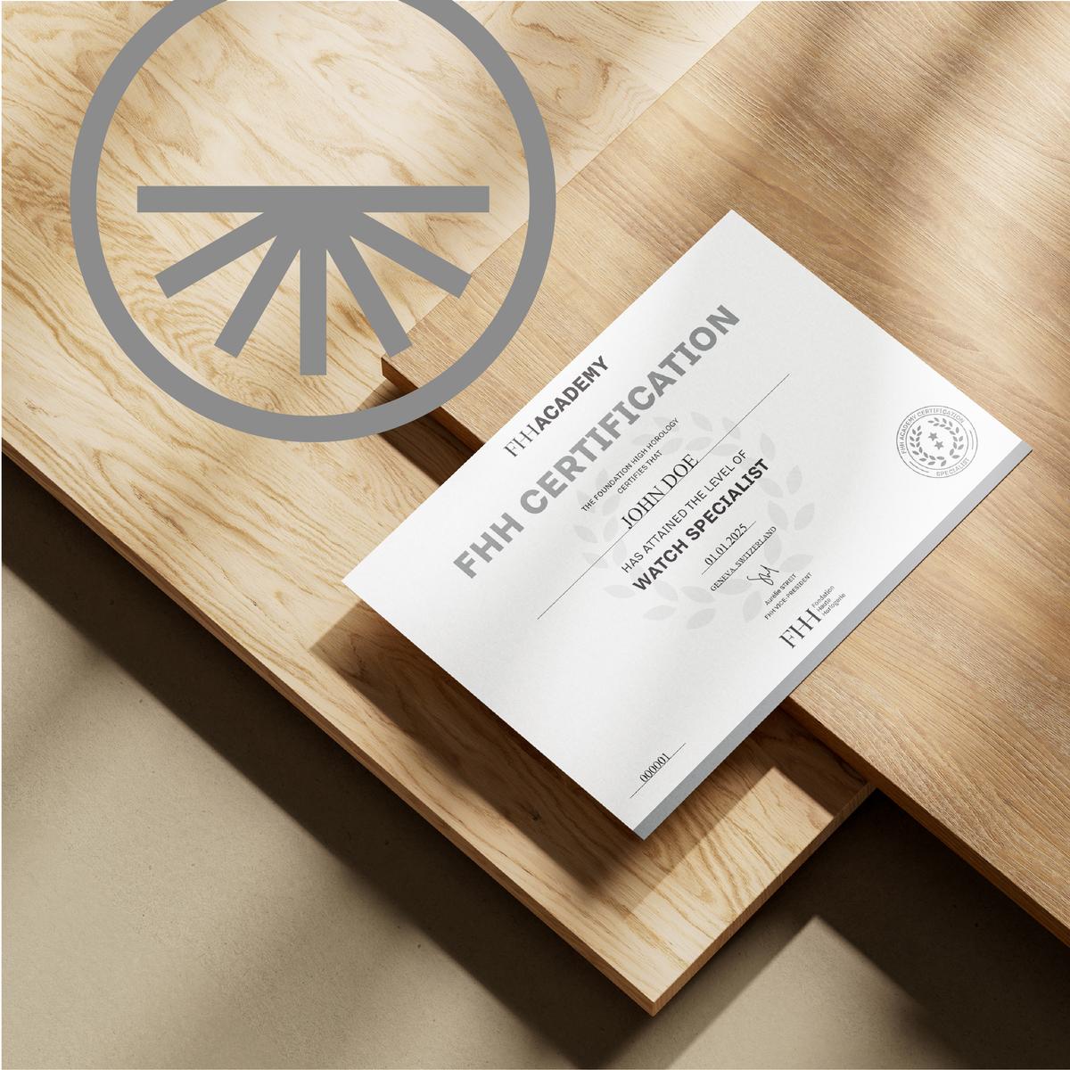 FHH Certification_Diploma mockup_Watch Specialist