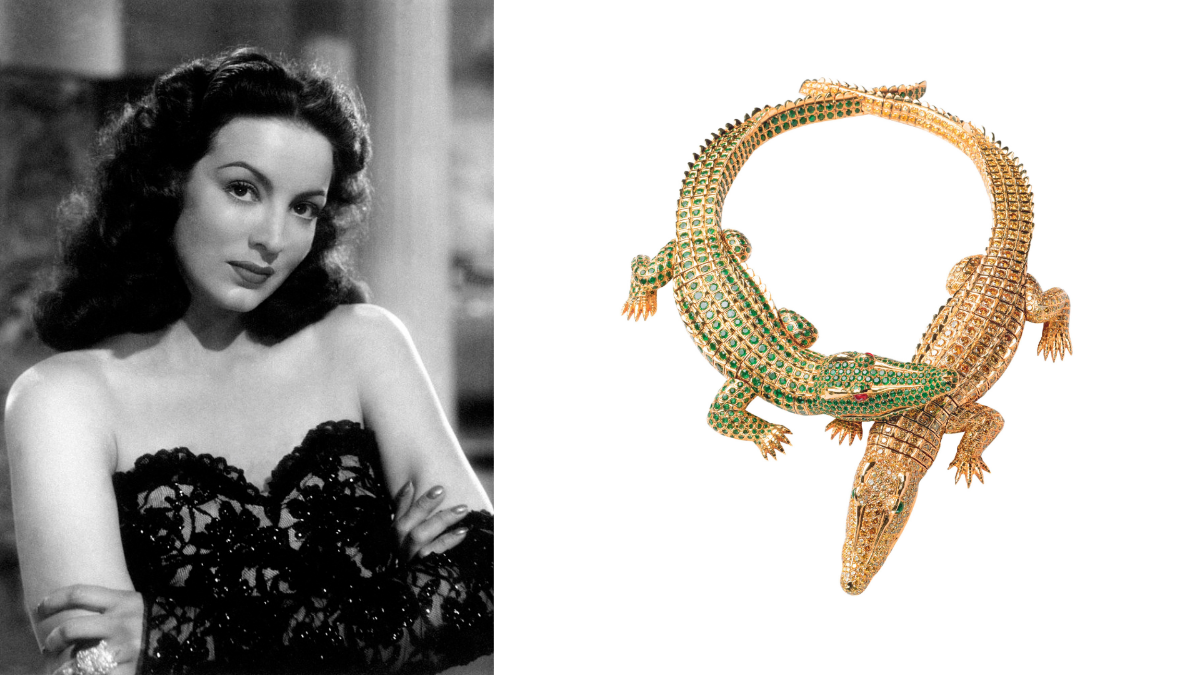 María Félix (1947) et le collier en crocodile de Cartier