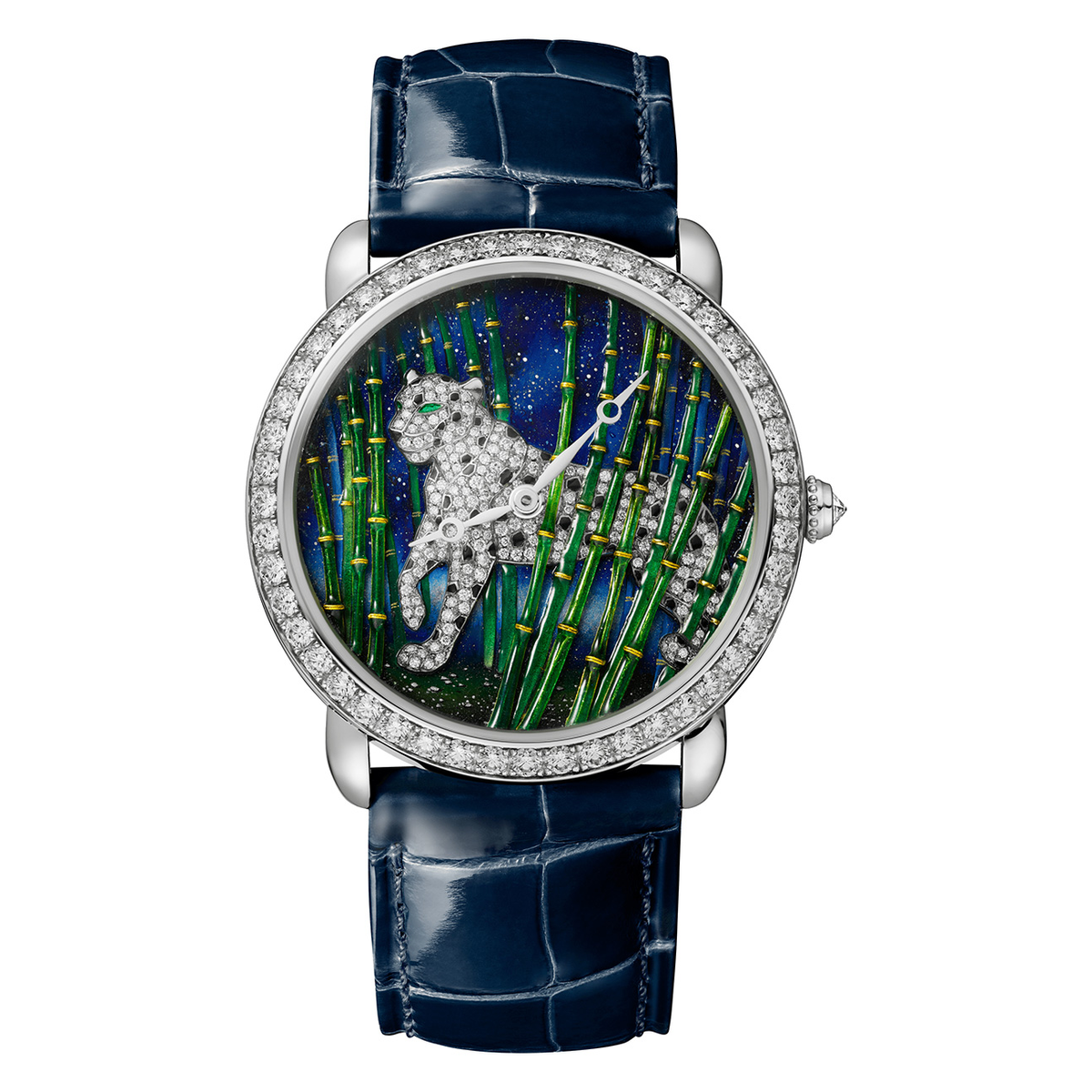 Montre Ronde Louis Cartier Filigrane d’émail