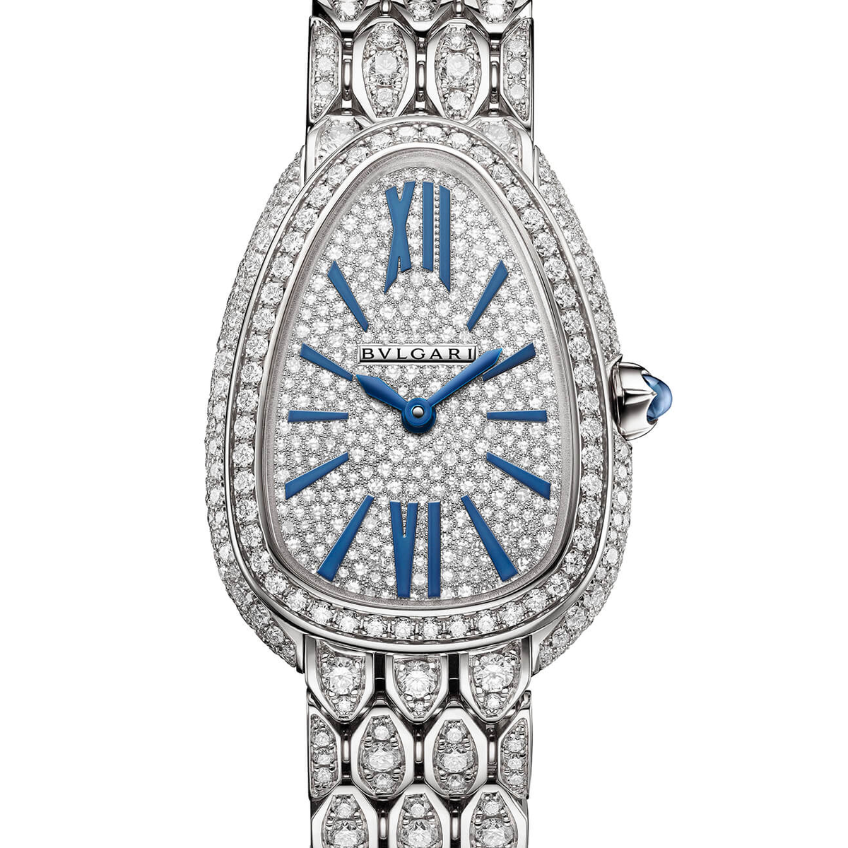 Bulgari Serpenti Seduttori en or blanc full serti.