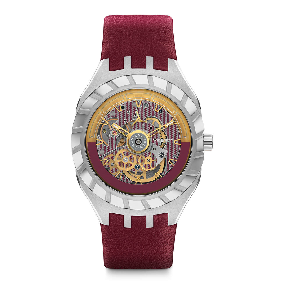 La Swatch Flymagic, éditée en trois séries limitées de 500 exemplaires chacune, est la première montre du groupe à être équipée du spiral en Nivachron, déjà promis à d’autres marques.