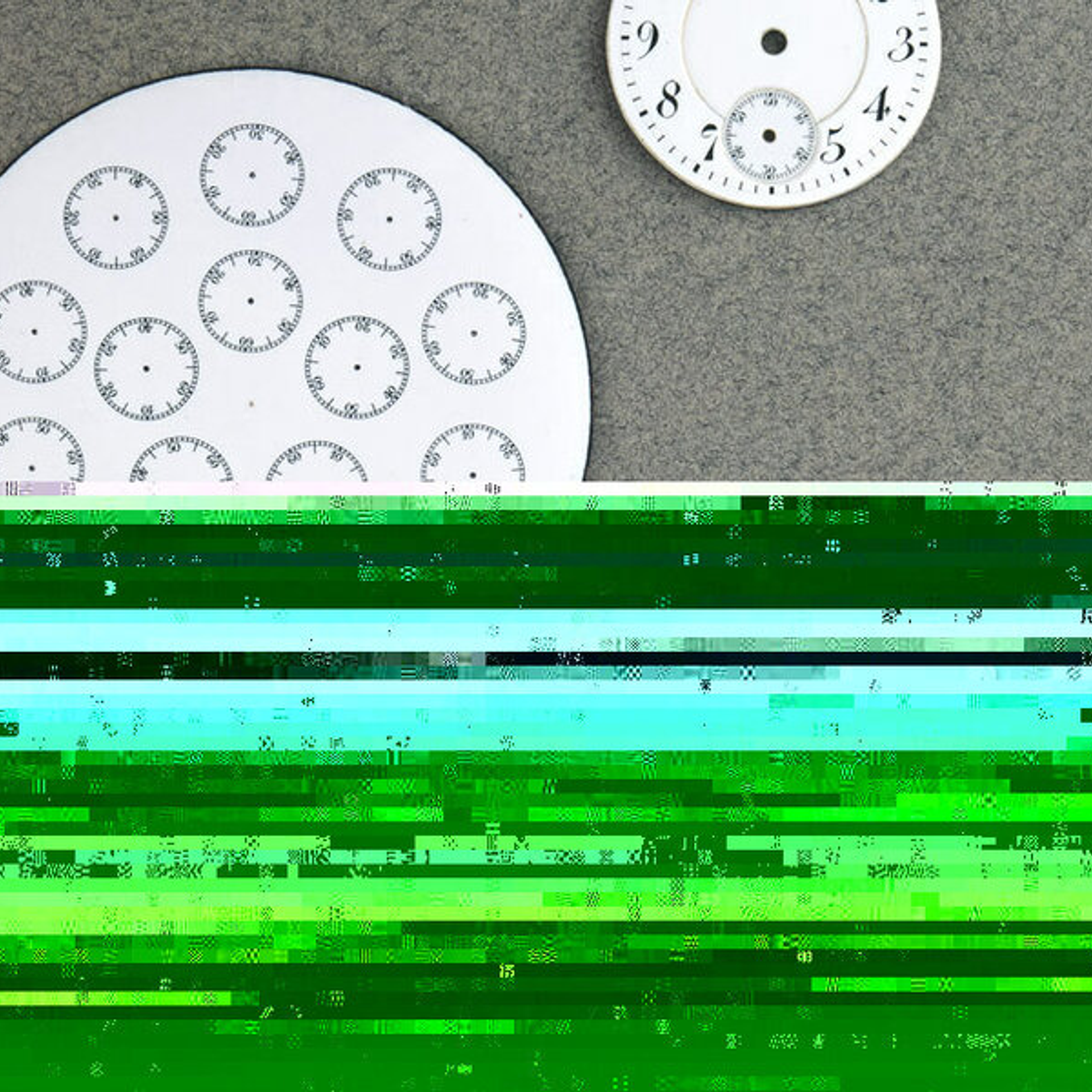 Transfered dials on enamel