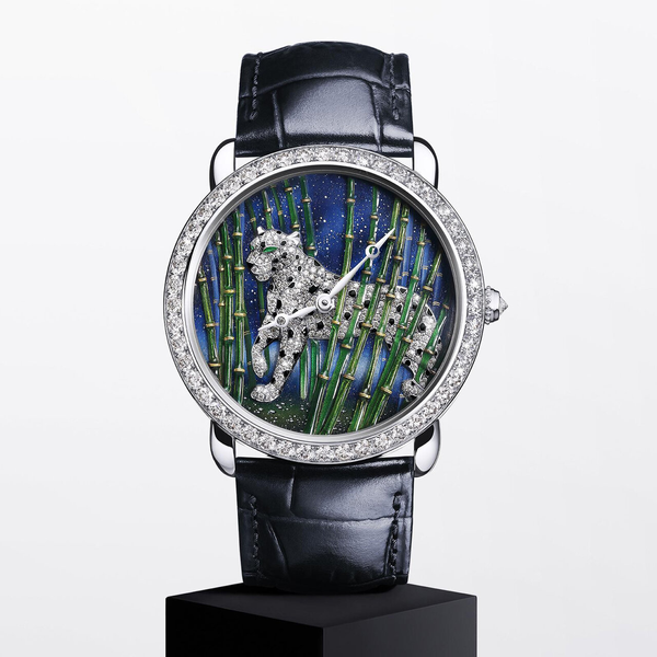 Ronde Louis Cartier Enamel Filigree Watch