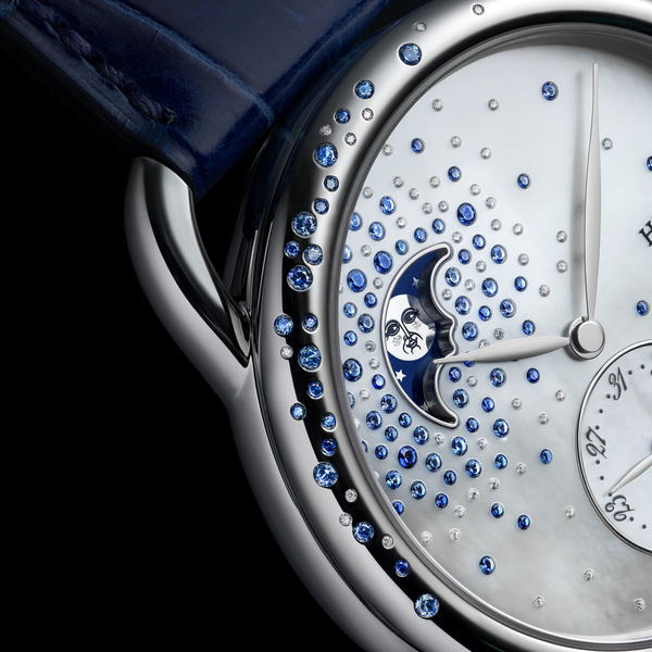 Arceau Petite Lune Jeté de diamants et saphirs